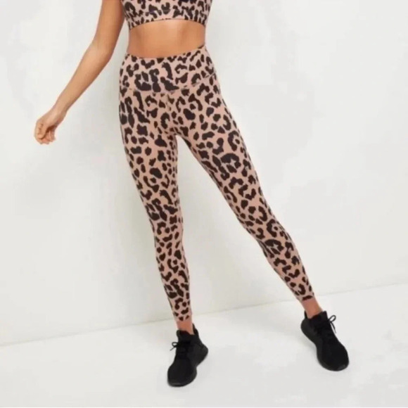 Allfenix 7/8 High Rise Leopard Print Leggings - Picture 1 of 11